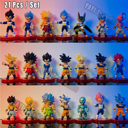 Dragon Ball Super Saiyan Son Goku Anime Figure Set Action Figurine Model Gifts Toy